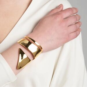 NWT Alexis BittAr Molten Gold Armor Cuff Bracelet